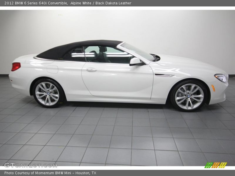 Alpine White / Black Dakota Leather 2012 BMW 6 Series 640i Convertible