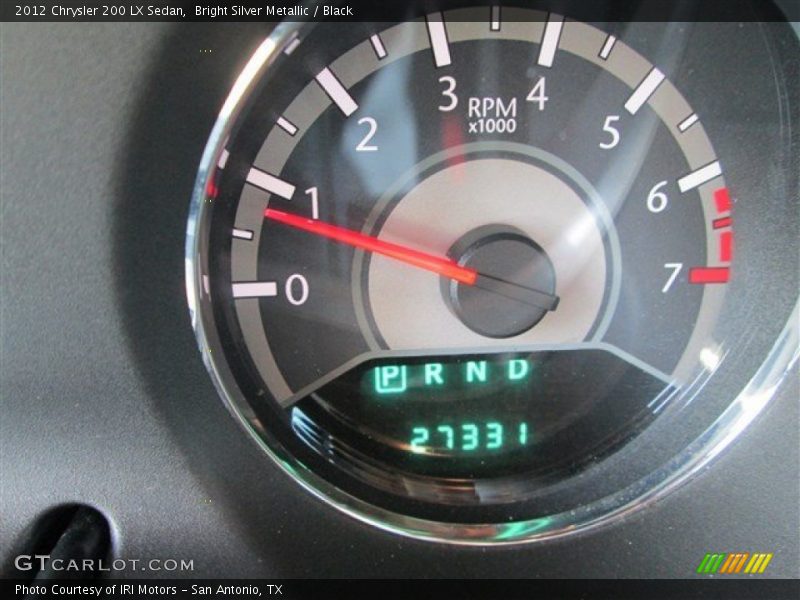 Bright Silver Metallic / Black 2012 Chrysler 200 LX Sedan