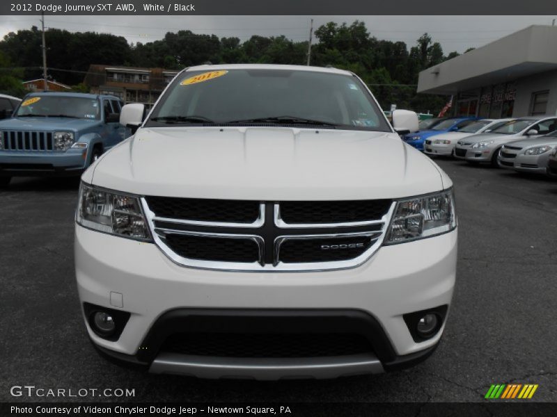 White / Black 2012 Dodge Journey SXT AWD