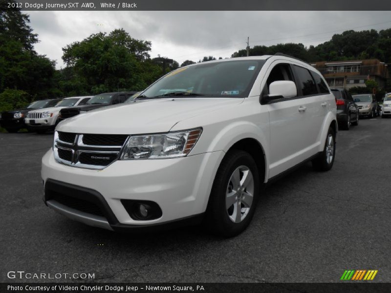 White / Black 2012 Dodge Journey SXT AWD