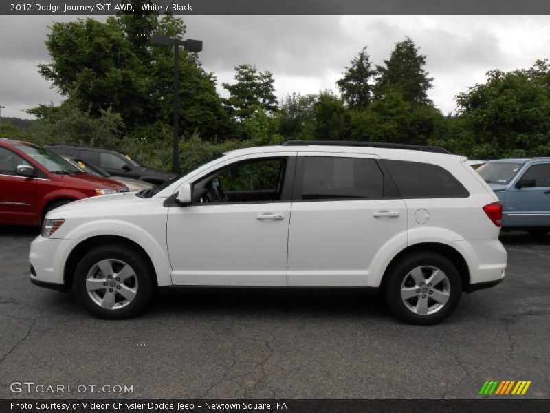White / Black 2012 Dodge Journey SXT AWD