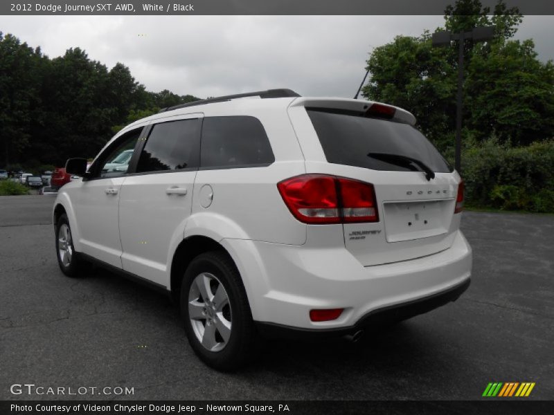 White / Black 2012 Dodge Journey SXT AWD