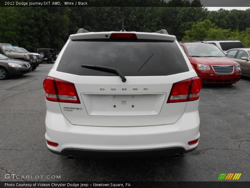White / Black 2012 Dodge Journey SXT AWD