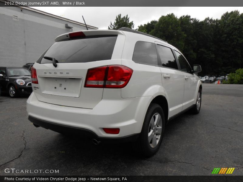 White / Black 2012 Dodge Journey SXT AWD