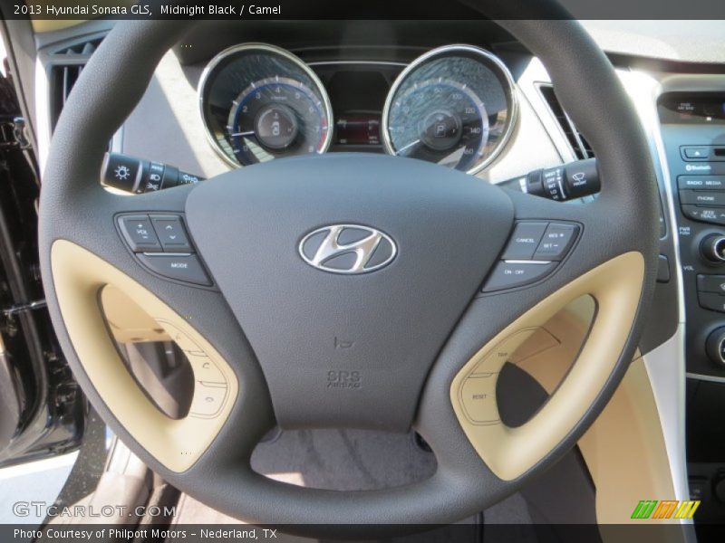 Midnight Black / Camel 2013 Hyundai Sonata GLS