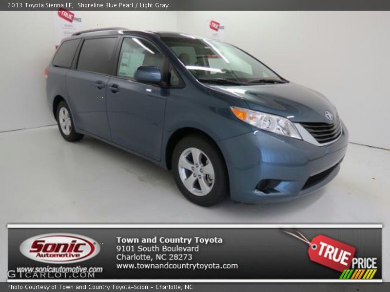 Shoreline Blue Pearl / Light Gray 2013 Toyota Sienna LE