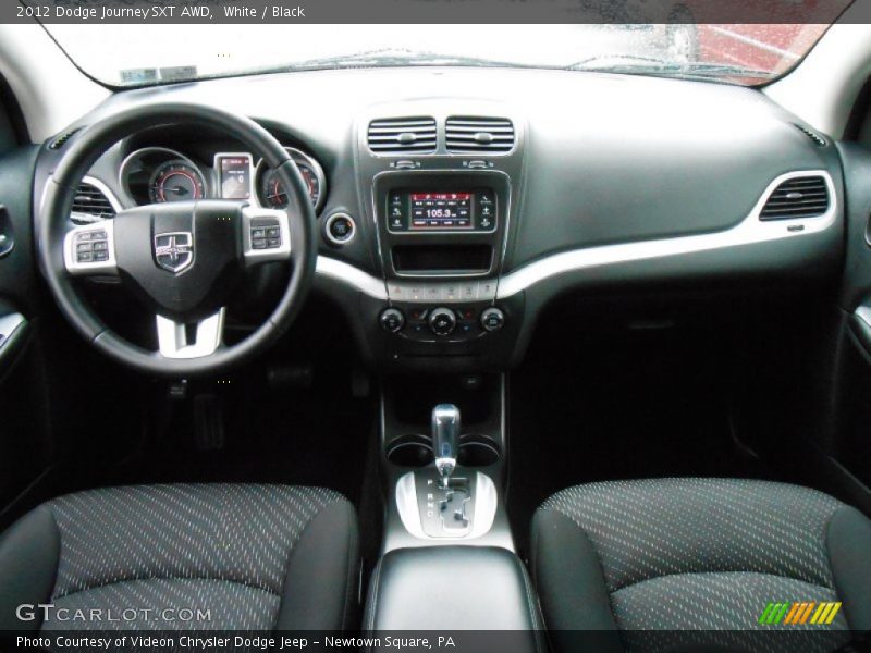 White / Black 2012 Dodge Journey SXT AWD