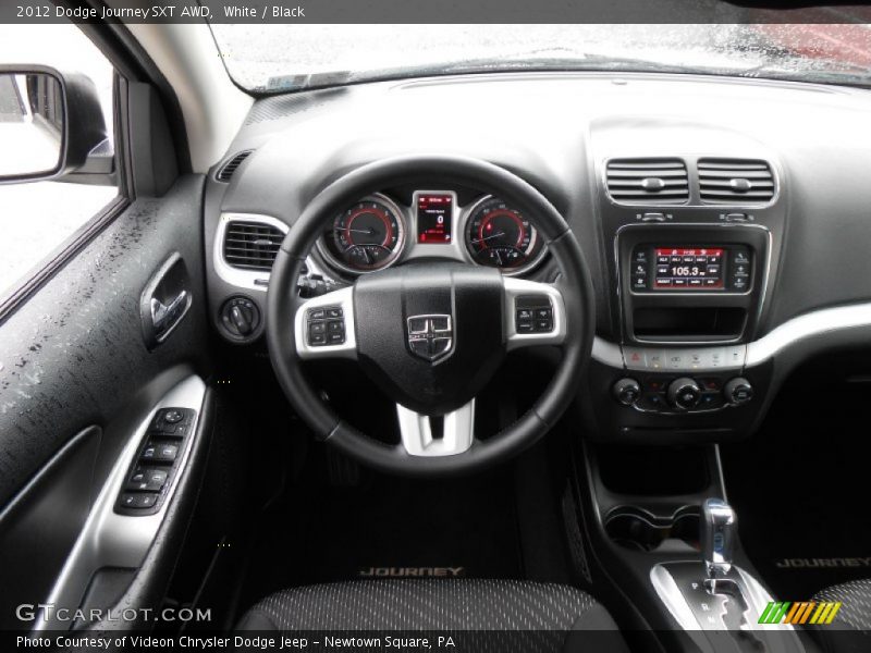 White / Black 2012 Dodge Journey SXT AWD