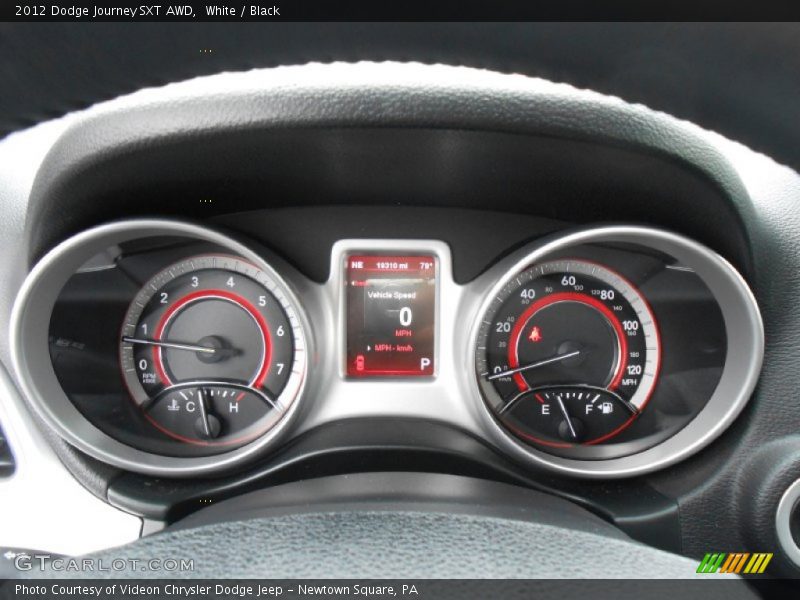White / Black 2012 Dodge Journey SXT AWD