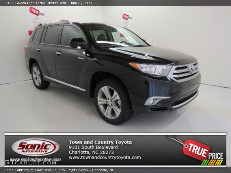 Black / Black 2013 Toyota Highlander Limited 4WD