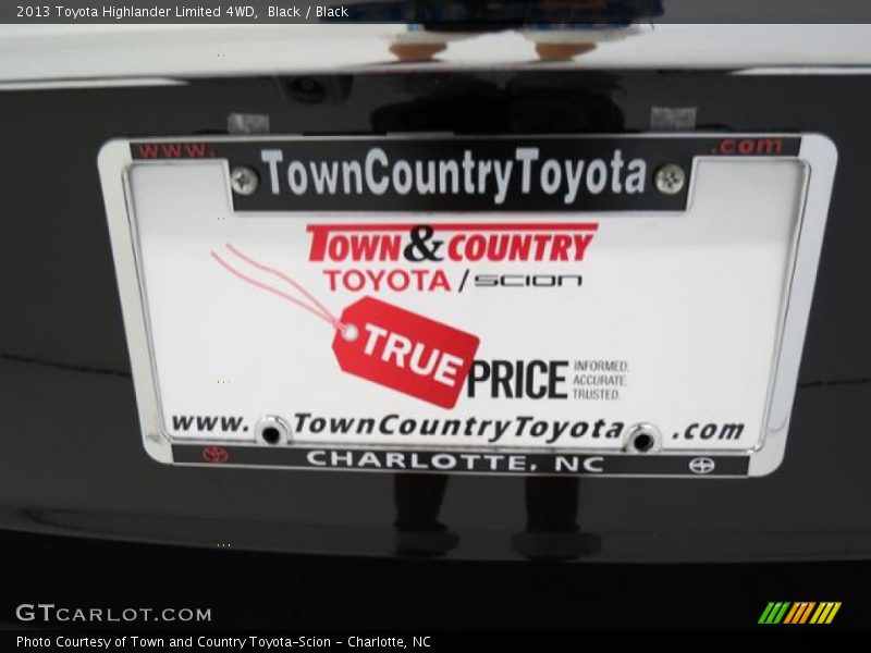 Black / Black 2013 Toyota Highlander Limited 4WD