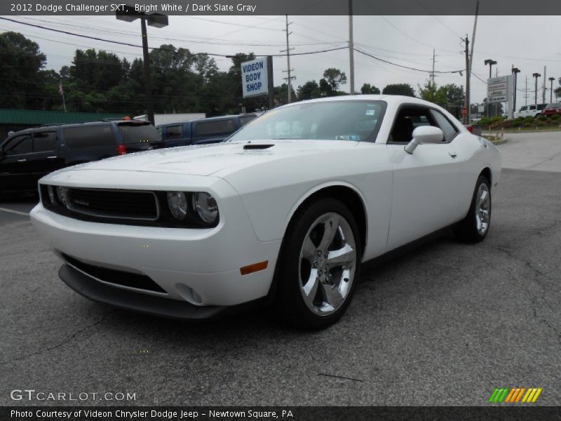Bright White / Dark Slate Gray 2012 Dodge Challenger SXT