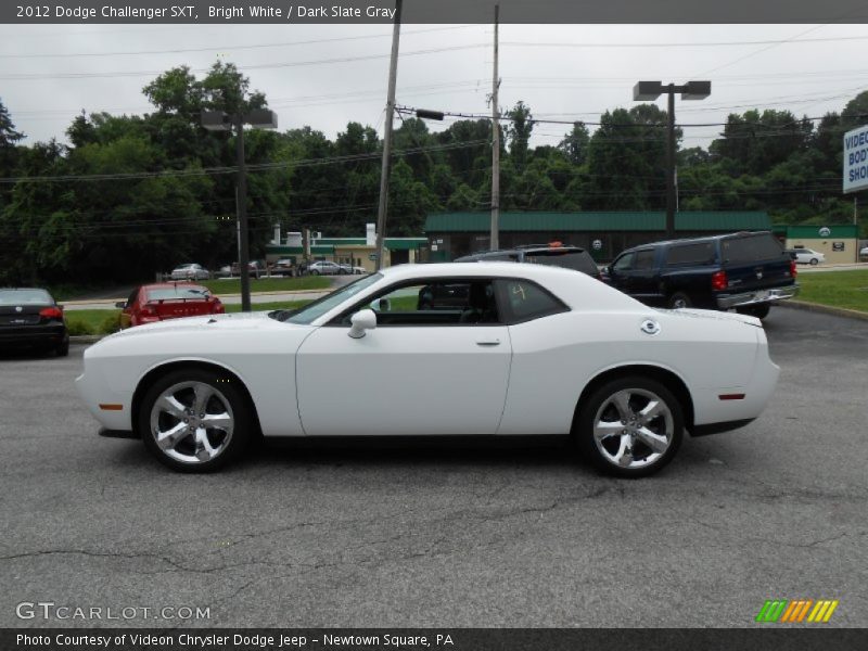 Bright White / Dark Slate Gray 2012 Dodge Challenger SXT