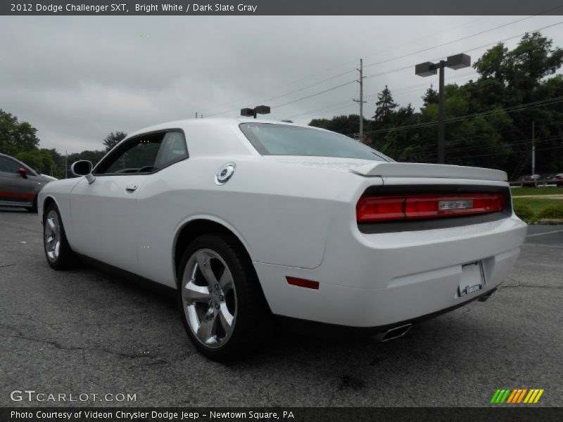 Bright White / Dark Slate Gray 2012 Dodge Challenger SXT
