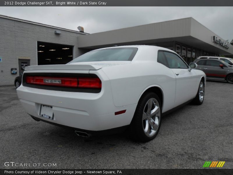 Bright White / Dark Slate Gray 2012 Dodge Challenger SXT