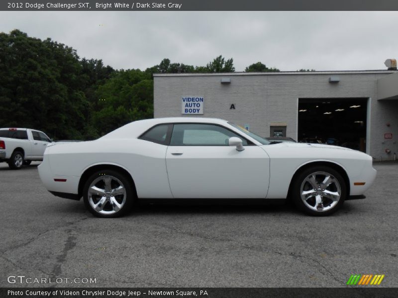 Bright White / Dark Slate Gray 2012 Dodge Challenger SXT