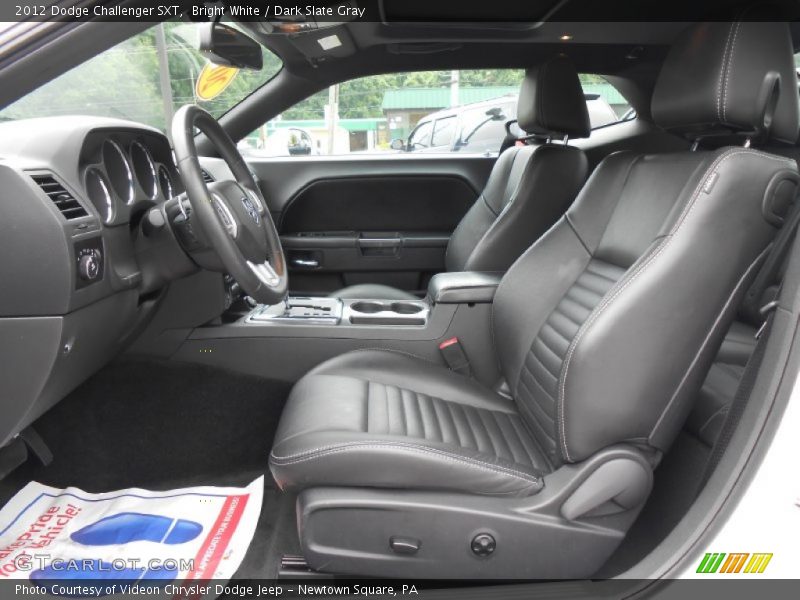 Bright White / Dark Slate Gray 2012 Dodge Challenger SXT