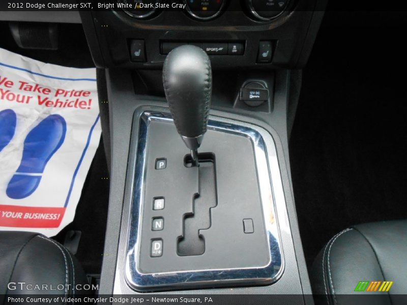Bright White / Dark Slate Gray 2012 Dodge Challenger SXT