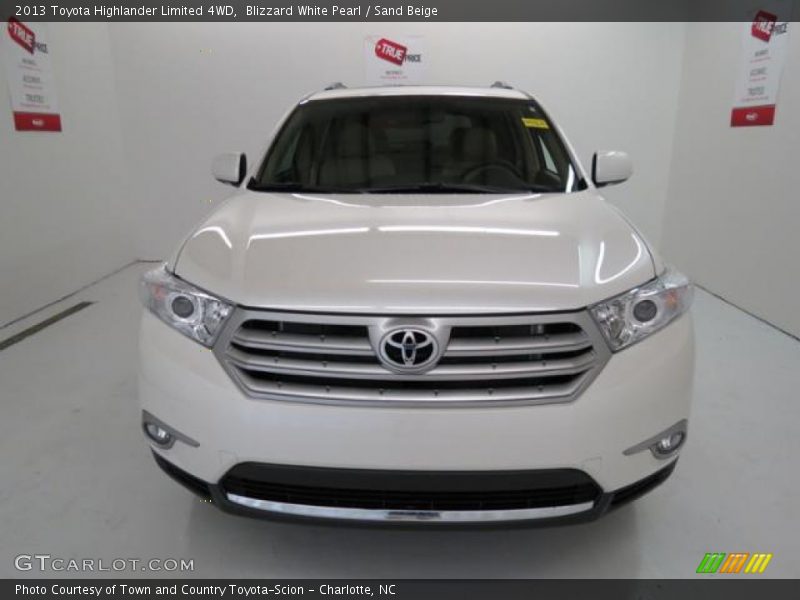Blizzard White Pearl / Sand Beige 2013 Toyota Highlander Limited 4WD