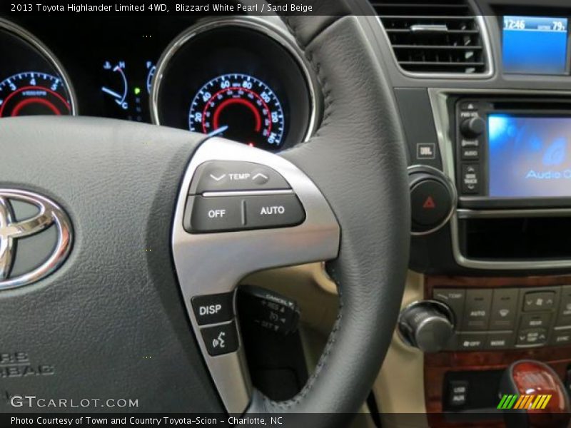 Blizzard White Pearl / Sand Beige 2013 Toyota Highlander Limited 4WD