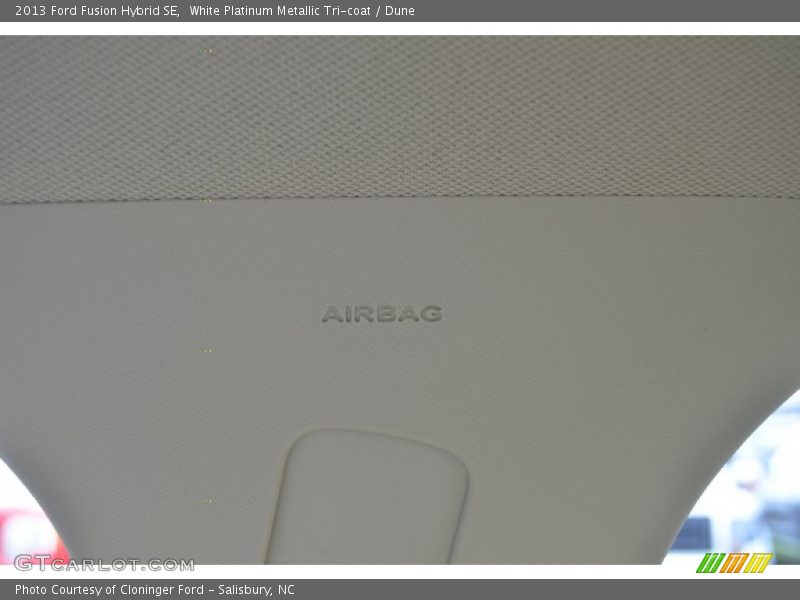 White Platinum Metallic Tri-coat / Dune 2013 Ford Fusion Hybrid SE