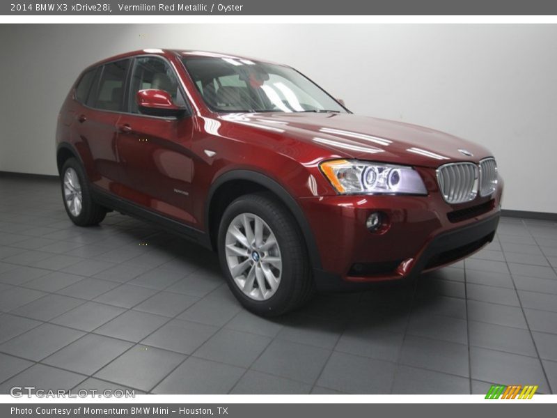 Vermilion Red Metallic / Oyster 2014 BMW X3 xDrive28i