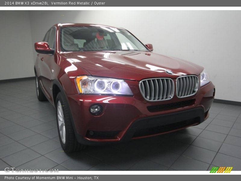 Vermilion Red Metallic / Oyster 2014 BMW X3 xDrive28i