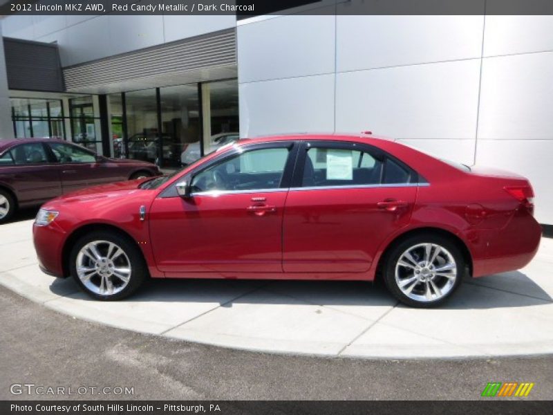 Red Candy Metallic / Dark Charcoal 2012 Lincoln MKZ AWD