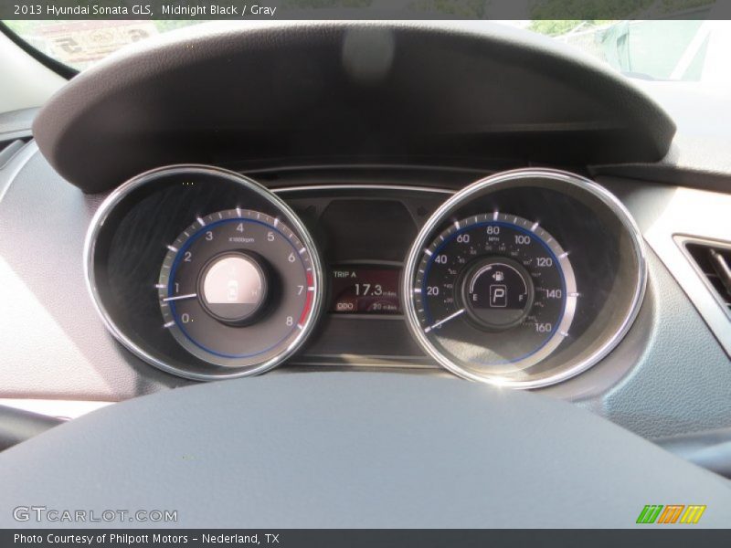 Midnight Black / Gray 2013 Hyundai Sonata GLS