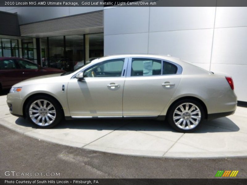 Gold Leaf Metallic / Light Camel/Olive Ash 2010 Lincoln MKS AWD Ultimate Package