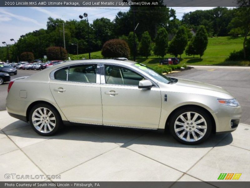 Gold Leaf Metallic / Light Camel/Olive Ash 2010 Lincoln MKS AWD Ultimate Package