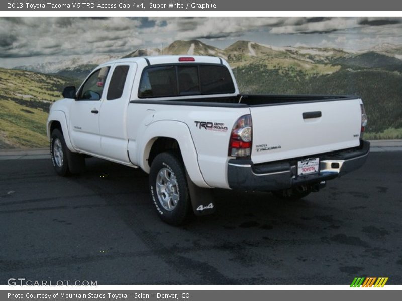 Super White / Graphite 2013 Toyota Tacoma V6 TRD Access Cab 4x4