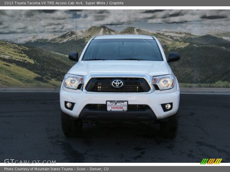 Super White / Graphite 2013 Toyota Tacoma V6 TRD Access Cab 4x4