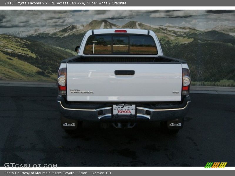 Super White / Graphite 2013 Toyota Tacoma V6 TRD Access Cab 4x4