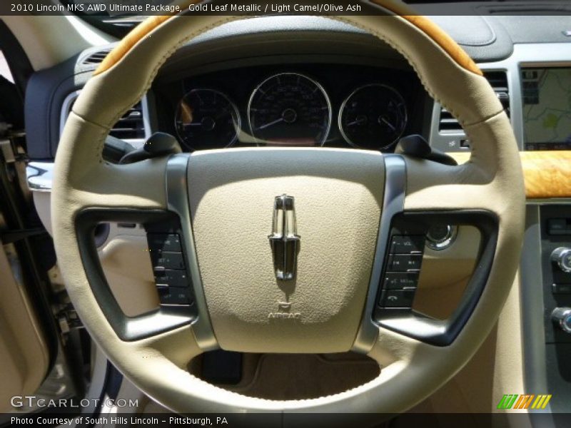 Gold Leaf Metallic / Light Camel/Olive Ash 2010 Lincoln MKS AWD Ultimate Package