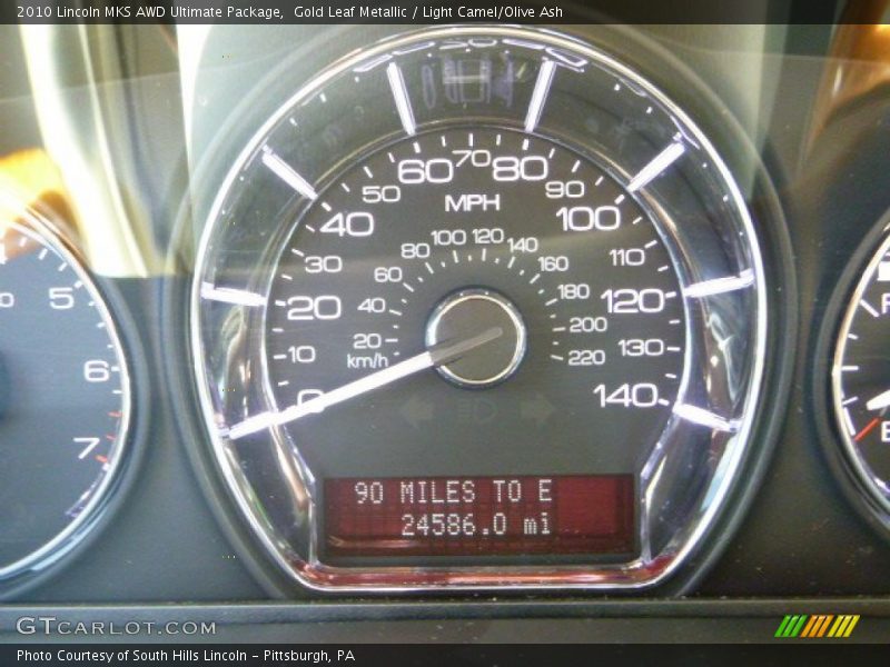 Gold Leaf Metallic / Light Camel/Olive Ash 2010 Lincoln MKS AWD Ultimate Package