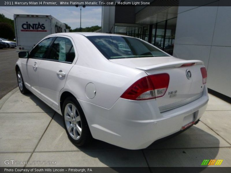 White Platinum Metallic Tri- coat / Medium Light Stone 2011 Mercury Milan I4 Premier
