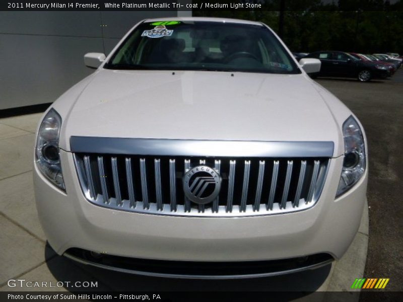 White Platinum Metallic Tri- coat / Medium Light Stone 2011 Mercury Milan I4 Premier