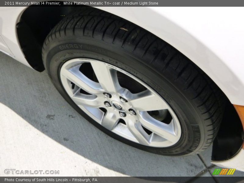 White Platinum Metallic Tri- coat / Medium Light Stone 2011 Mercury Milan I4 Premier