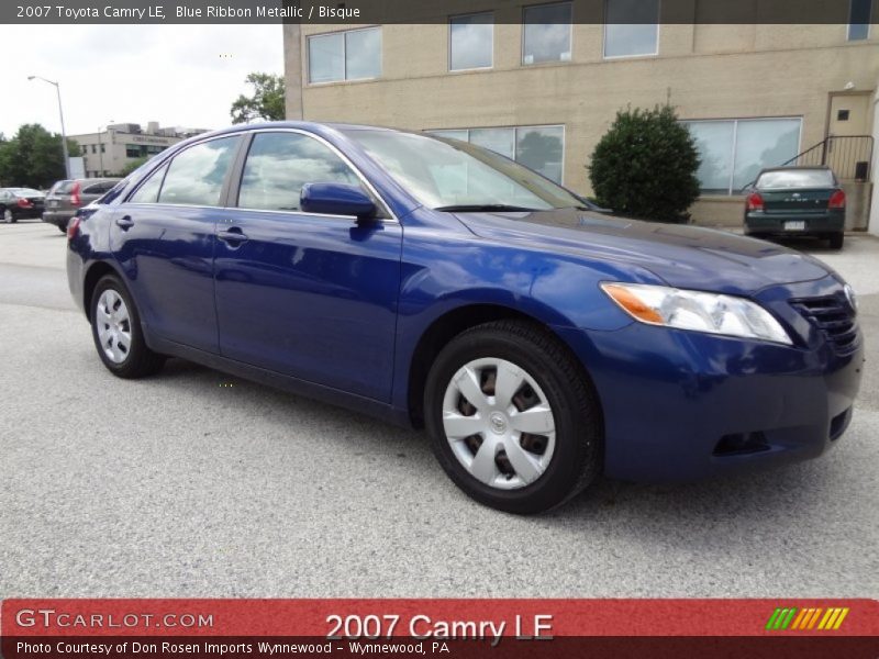 Blue Ribbon Metallic / Bisque 2007 Toyota Camry LE