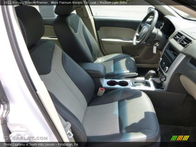 White Platinum Metallic Tri- coat / Medium Light Stone 2011 Mercury Milan I4 Premier