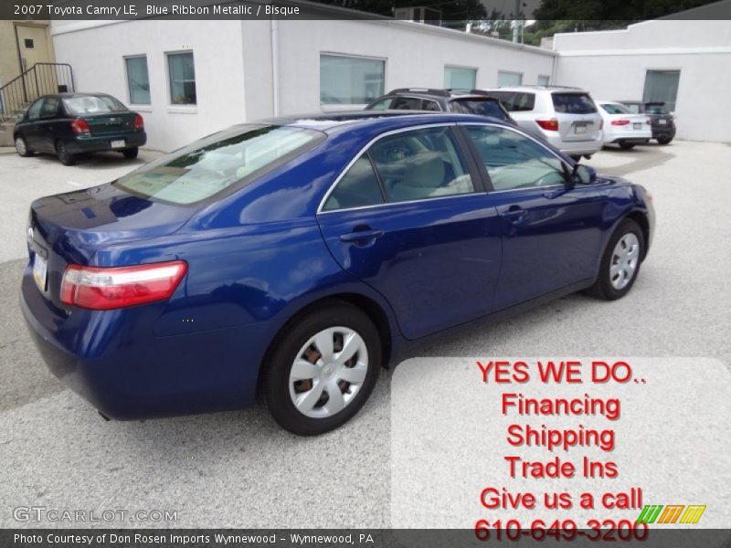 Blue Ribbon Metallic / Bisque 2007 Toyota Camry LE
