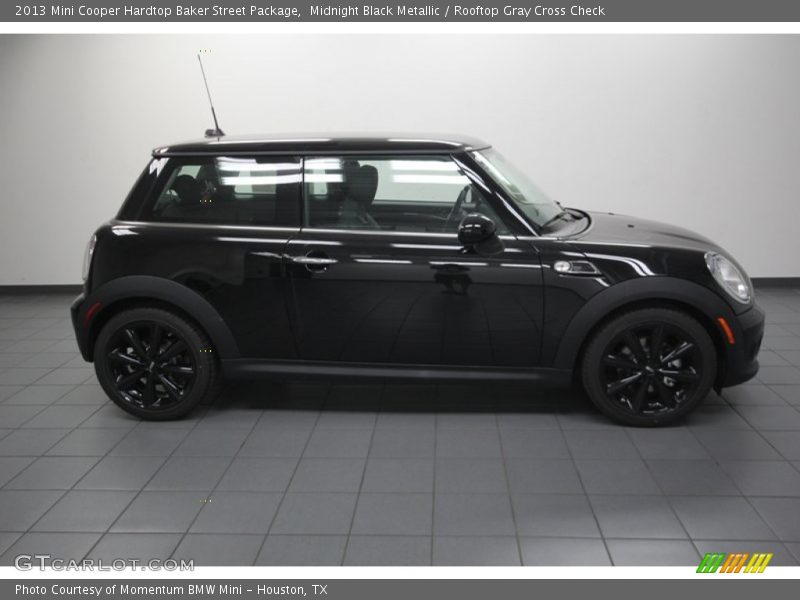Midnight Black Metallic / Rooftop Gray Cross Check 2013 Mini Cooper Hardtop Baker Street Package