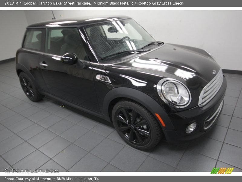 Midnight Black Metallic / Rooftop Gray Cross Check 2013 Mini Cooper Hardtop Baker Street Package