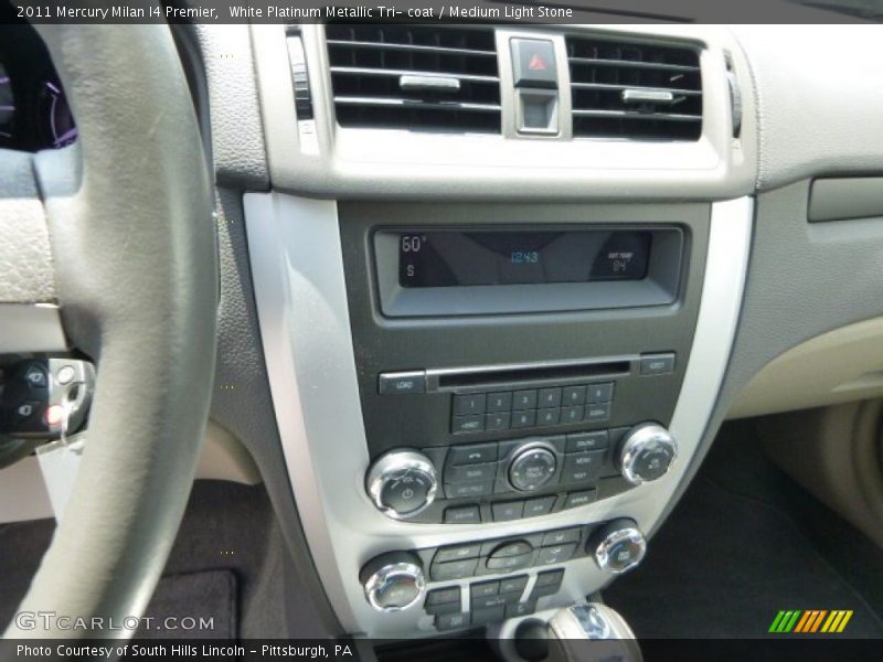 White Platinum Metallic Tri- coat / Medium Light Stone 2011 Mercury Milan I4 Premier