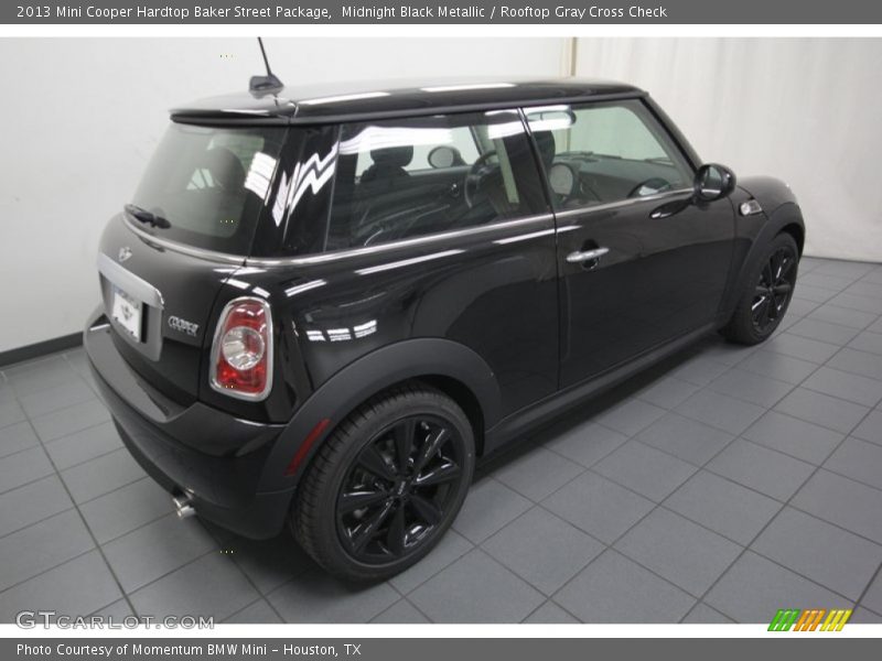 Midnight Black Metallic / Rooftop Gray Cross Check 2013 Mini Cooper Hardtop Baker Street Package