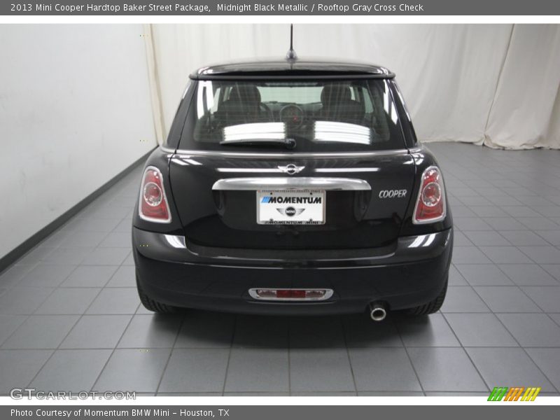 Midnight Black Metallic / Rooftop Gray Cross Check 2013 Mini Cooper Hardtop Baker Street Package