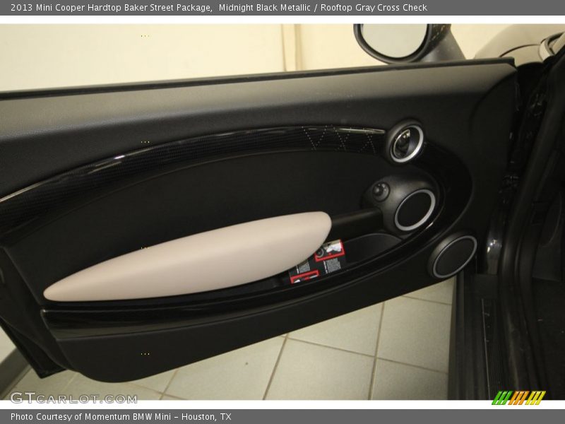 Midnight Black Metallic / Rooftop Gray Cross Check 2013 Mini Cooper Hardtop Baker Street Package