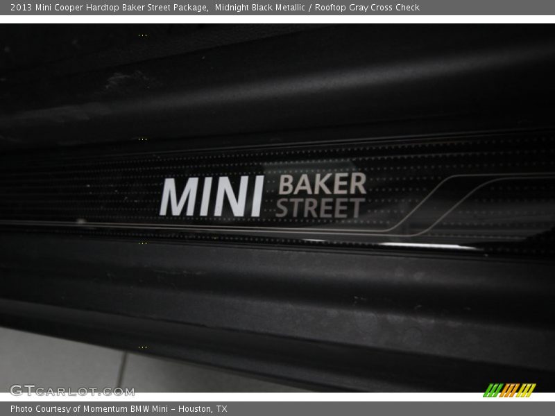 Midnight Black Metallic / Rooftop Gray Cross Check 2013 Mini Cooper Hardtop Baker Street Package