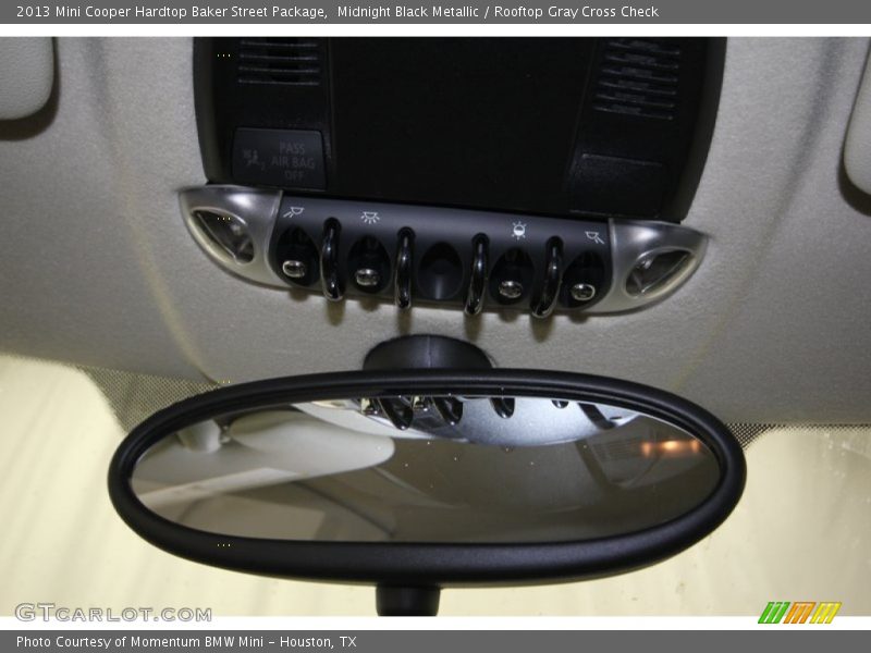 Midnight Black Metallic / Rooftop Gray Cross Check 2013 Mini Cooper Hardtop Baker Street Package